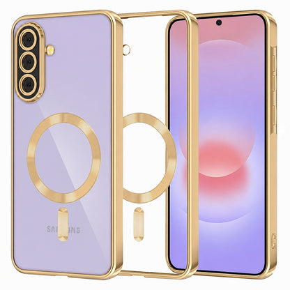 Etui MagSafe do Samsung Galaxy A37 5G, Techsuit, Luxury Crystal, Złote