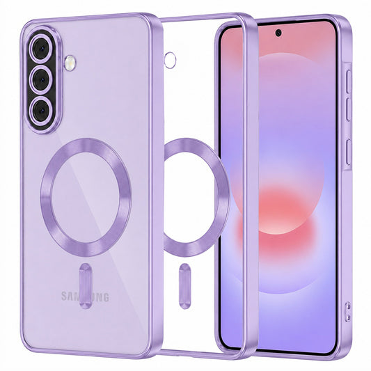 Etui MagSafe do Samsung Galaxy A37 5G, Techsuit, Luxury Crystal, Jasnofioletowy