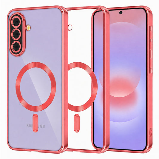 Etui MagSafe do Samsung Galaxy A37 5G, Techsuit, Luxury Crystal, Czerwony