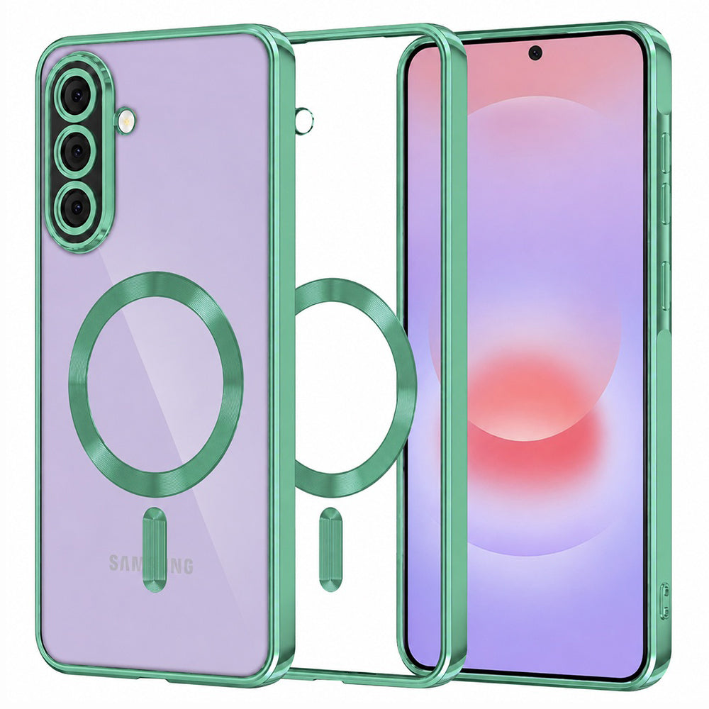 Etui MagSafe do Samsung Galaxy A37 5G, Techsuit, Luxury Crystal, Jasnozielony