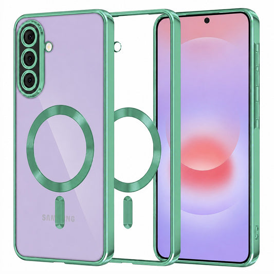 Etui MagSafe do Samsung Galaxy A37 5G, Techsuit, Luxury Crystal, Jasnozielony