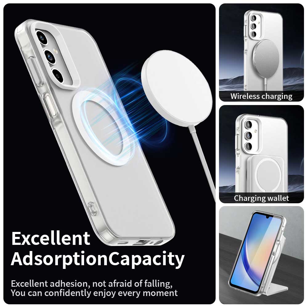 Etui MagSafe do Samsung Galaxy A55 5G A556, Techsuit, CandyCase, Białe