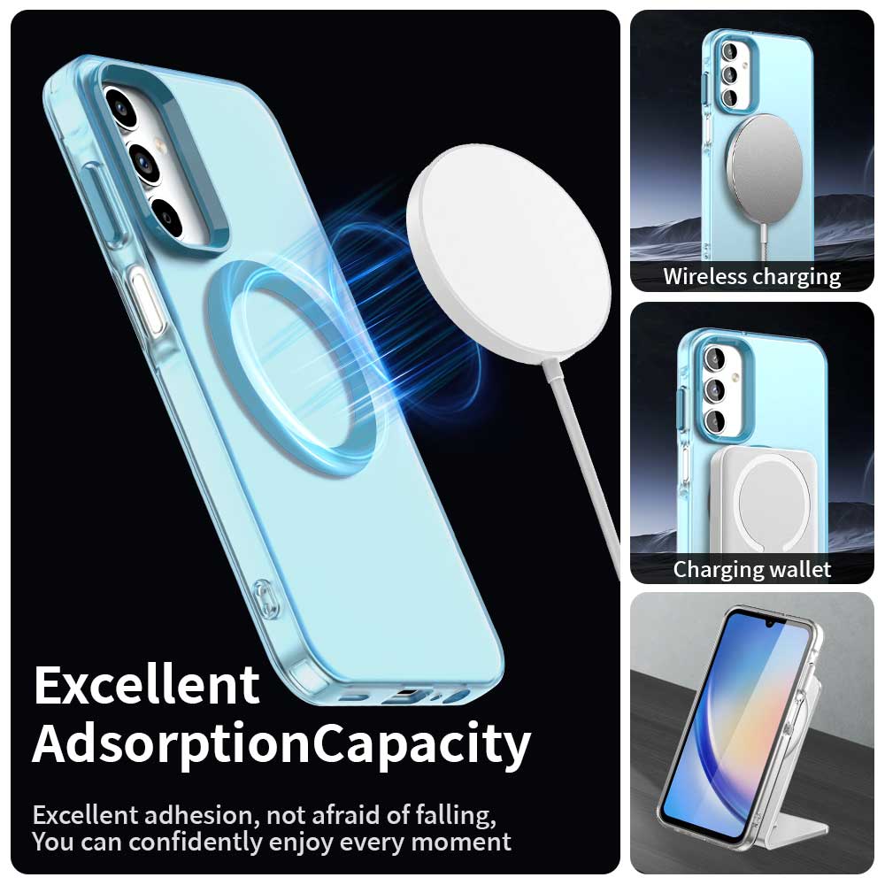 Etui MagSafe do Samsung Galaxy A55 5G A556, Techsuit, CandyCase, Niebieskie