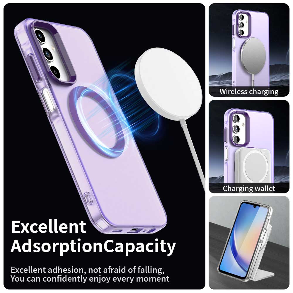 MagSafe Case for Samsung Galaxy A55 5G A556, Techsuit, CandyCase, Purple