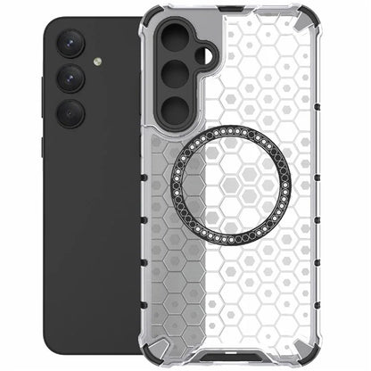 Etui MagSafe do Samsung Galaxy A55 5G A556, Techsuit, HoneyComb Shield, Białe
