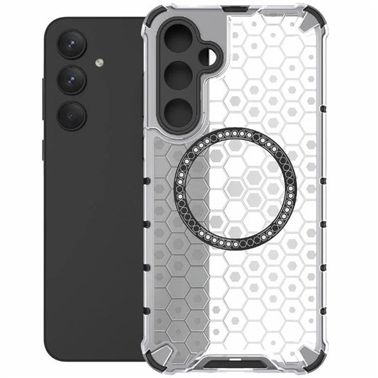 Etui MagSafe do Samsung Galaxy A55 5G A556, Techsuit, HoneyComb Shield, Białe
