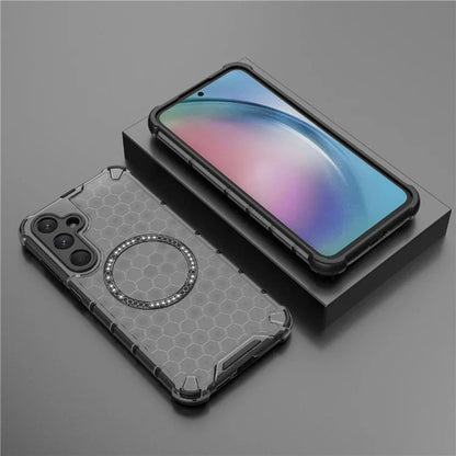 MagSafe Case for Samsung Galaxy A55 5G A556, Techsuit, HoneyComb Shield, Black