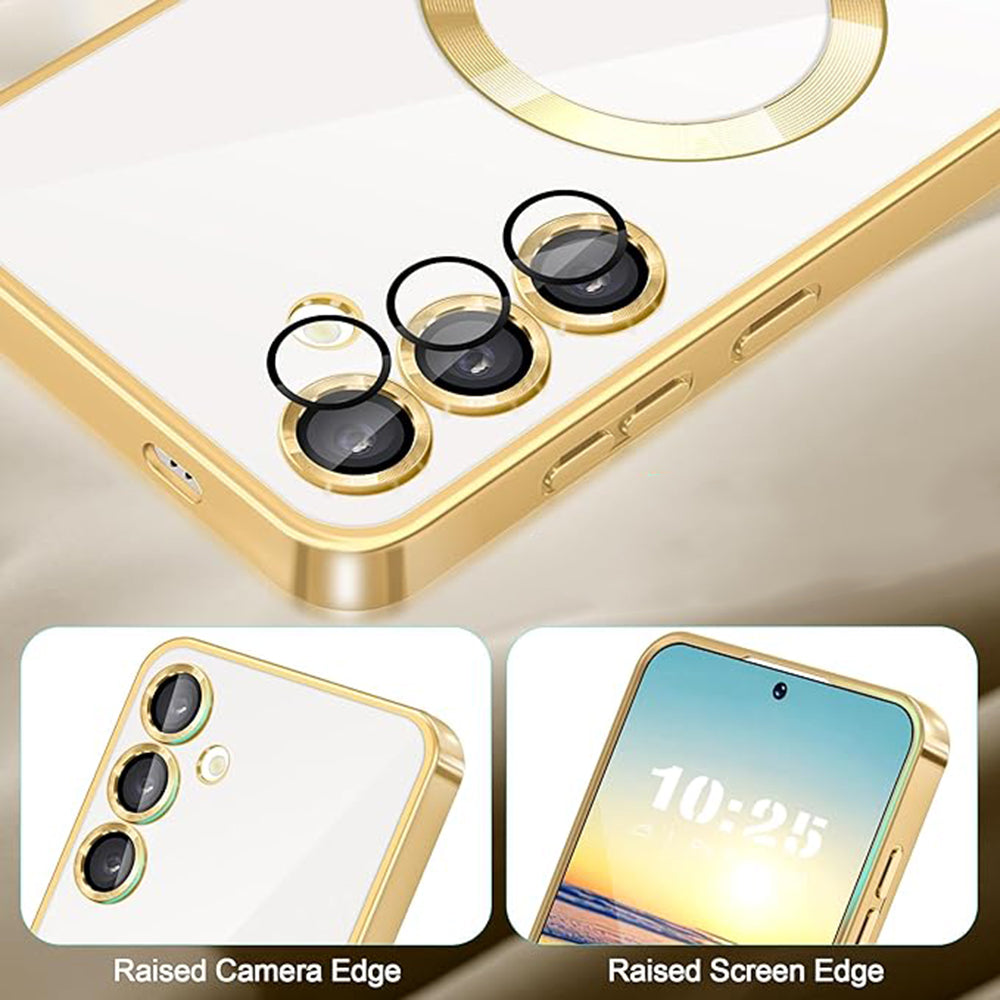 Etui MagSafe do Samsung Galaxy A55 5G A556, Techsuit, Luxury Crystal, Różowe