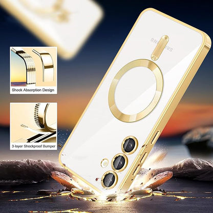 Etui MagSafe do Samsung Galaxy A55 5G A556, Techsuit, Luxury Crystal, Różowe