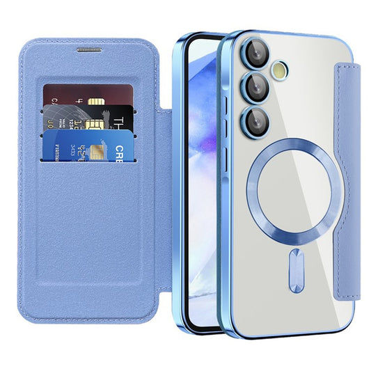 Etui MagSafe do Samsung Galaxy A55 5G A556, Techsuit, SmartMag Book, Niebieski