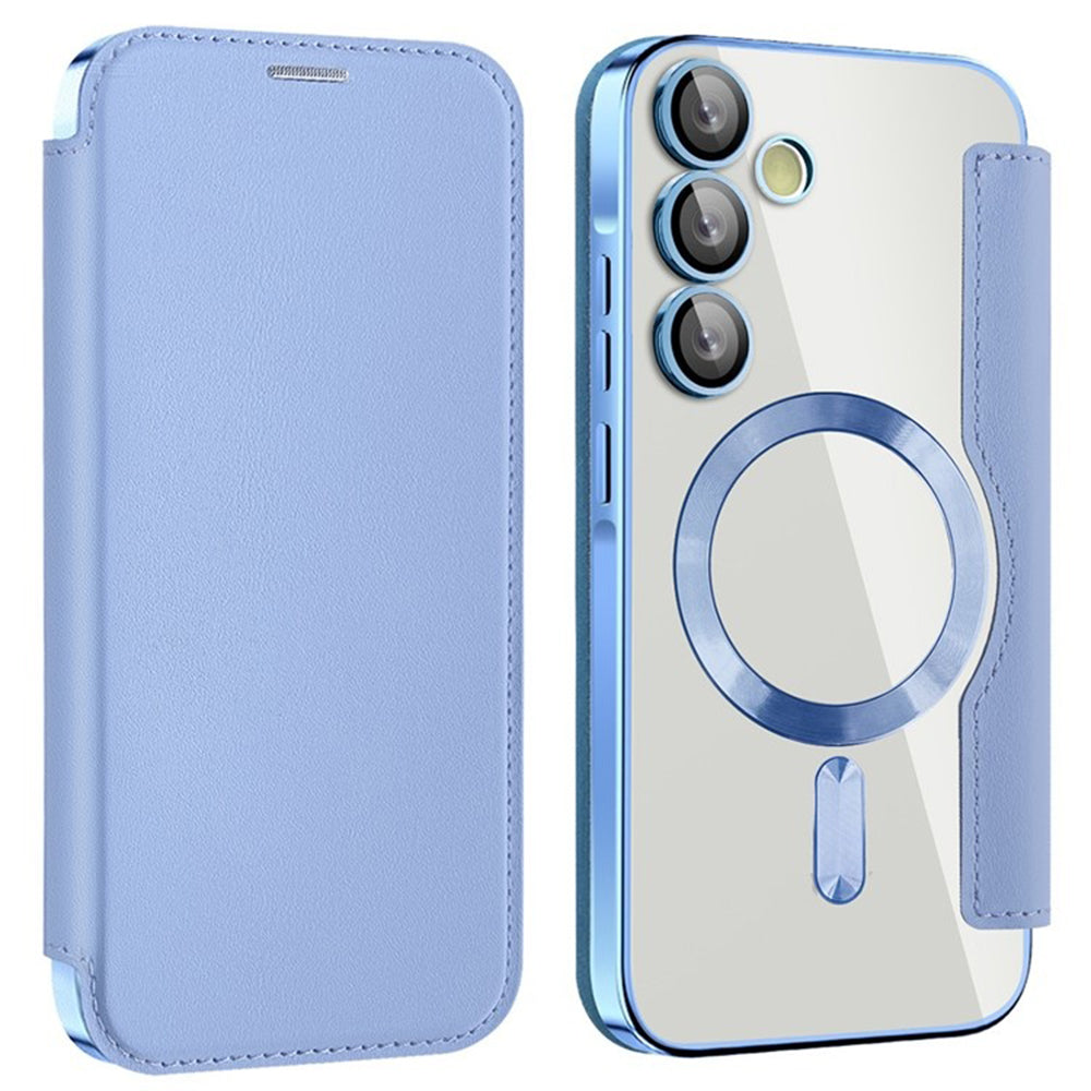 Etui MagSafe do Samsung Galaxy A55 5G A556, Techsuit, SmartMag Book, Niebieski