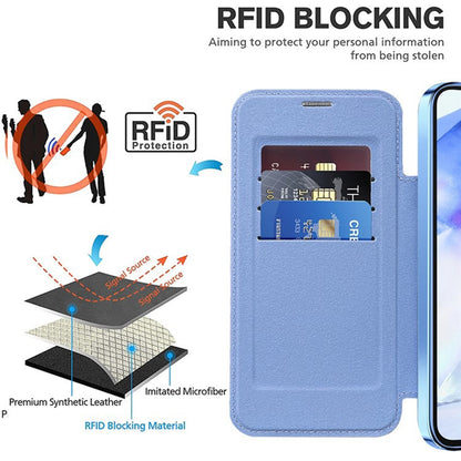 Etui MagSafe do Samsung Galaxy A55 5G A556, Techsuit, SmartMag Book, Niebieski