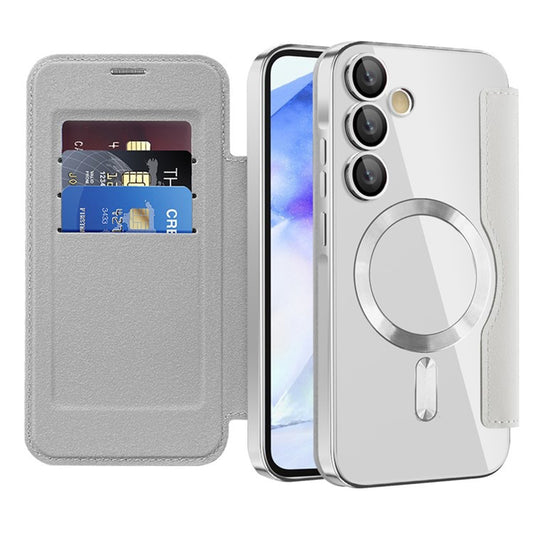 Etui MagSafe do Samsung Galaxy A55 5G A556, Techsuit, SmartMag Book, Szary