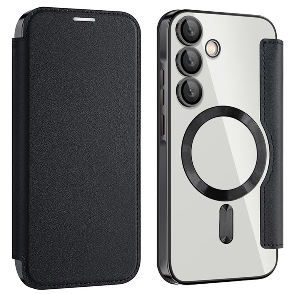 MagSafe Case for Samsung Galaxy A55 5G A556, Techsuit, SmartMag Book, Black