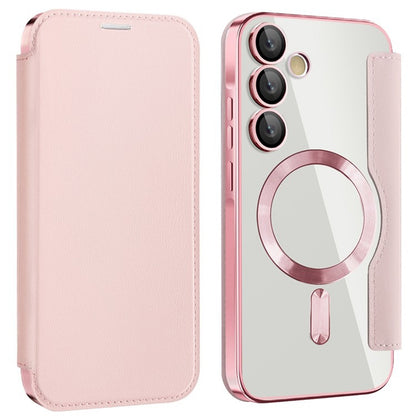 MagSafe Case for Samsung Galaxy A55 5G A556, Techsuit, SmartMag Book, Pink