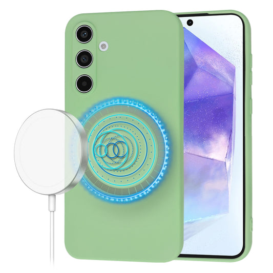 Etui MagSafe do Samsung Galaxy A55 5G A556, Techsuit, SoftFlex, Jasnozielony
