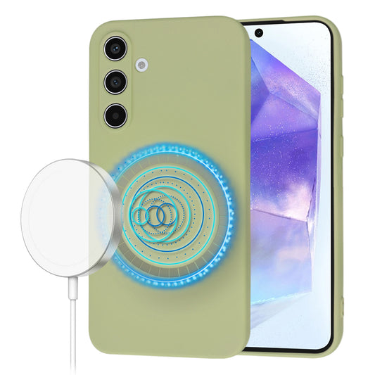 Etui MagSafe do Samsung Galaxy A55 5G A556, Techsuit, SoftFlex, Matcha