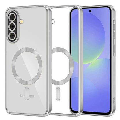 Etui MagSafe do Samsung Galaxy A56 A566 / A36 A366, Techsuit, Luxury Crystal, Srebrne
