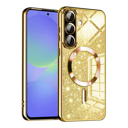 MagSafe Case for Samsung Galaxy A56 A566 / A36 A366, Techsuit, Luxury Glitter, Gold