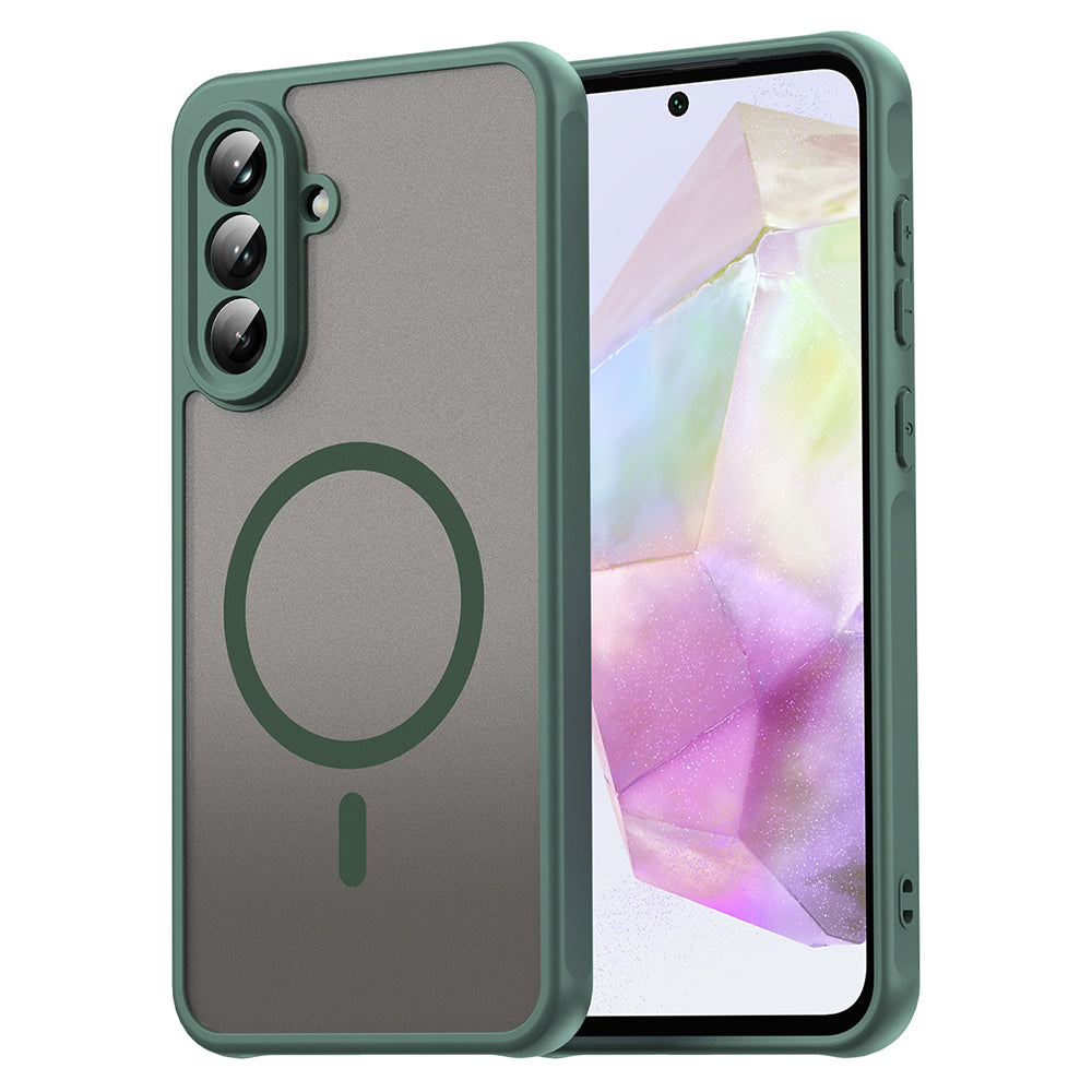 Etui MagSafe do Samsung Galaxy A56 A566, Techsuit, HaloFrost II, Zielony
