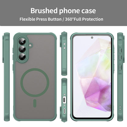 Etui MagSafe do Samsung Galaxy A56 A566, Techsuit, HaloFrost II, Zielony