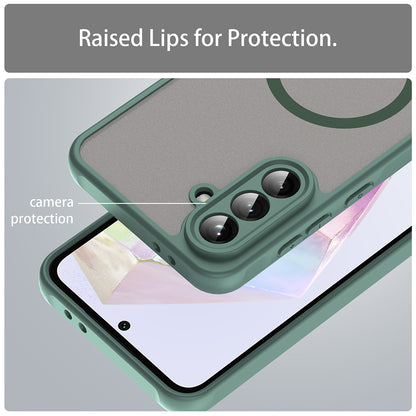 Etui MagSafe do Samsung Galaxy A56 A566, Techsuit, HaloFrost II, Zielony
