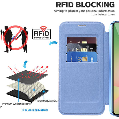 MagSafe Case for Samsung Galaxy A56 A566, Techsuit, SmartMag Book, Blue