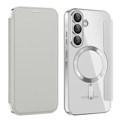 Etui MagSafe do Samsung Galaxy A56 A566, Techsuit, SmartMag Book, Szary