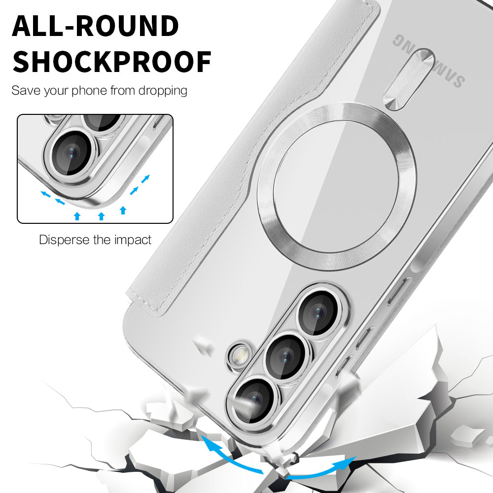 Etui MagSafe do Samsung Galaxy A56 A566, Techsuit, SmartMag Book, Szary