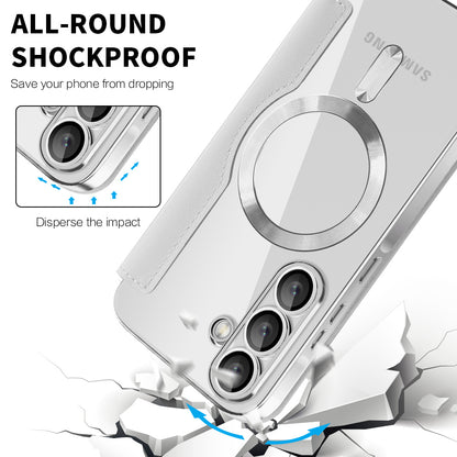 Etui MagSafe do Samsung Galaxy A56 A566, Techsuit, SmartMag Book, Szary