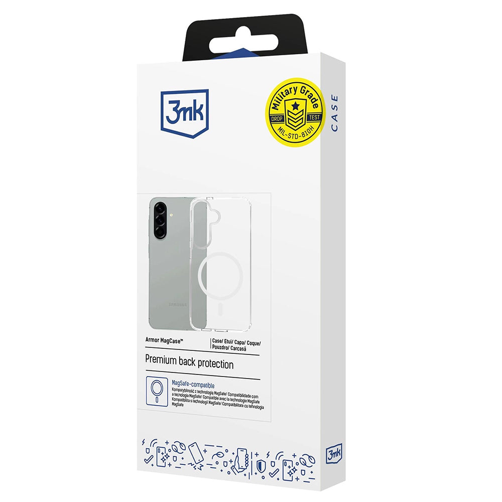 Etui MagSafe dla Samsung Galaxy A57 5G, 3MK, Armor MagCase, Przezroczyste