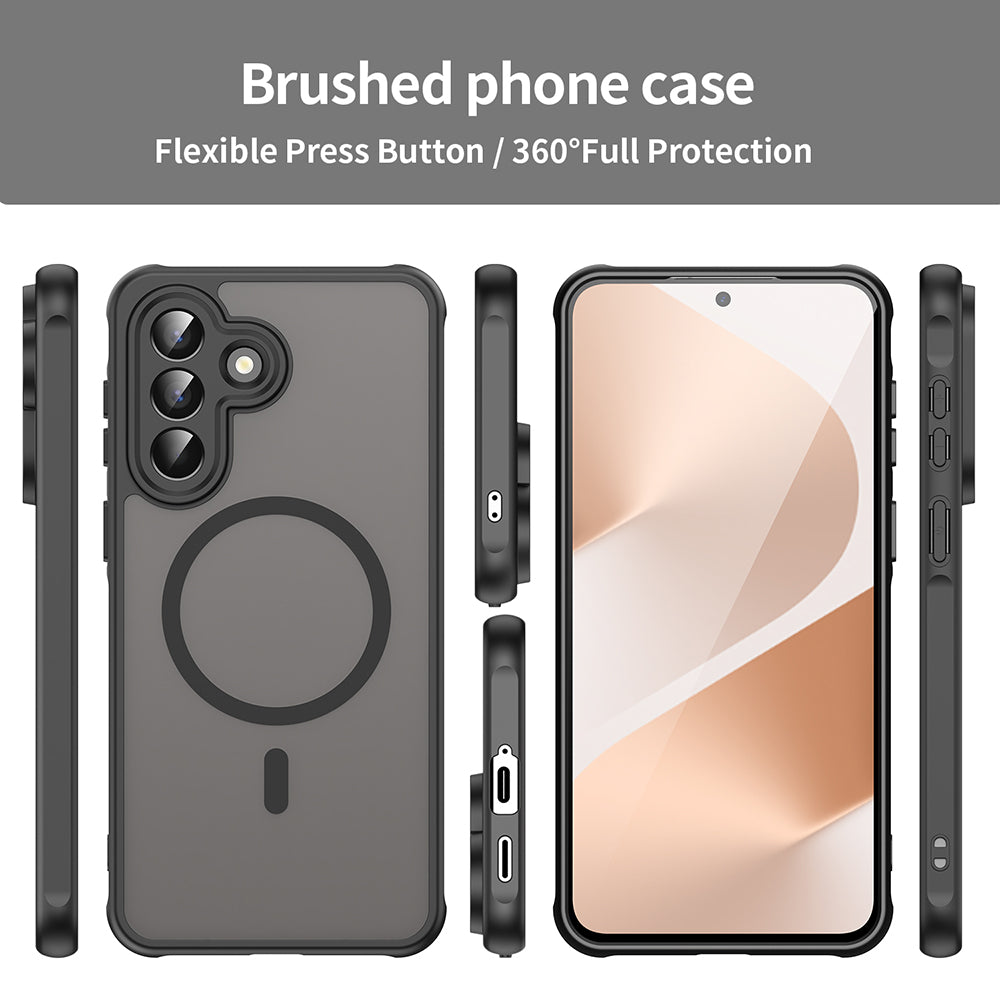 Etui MagSafe dla Samsung Galaxy A57 5G, Techsuit, HaloFrost II, Czarne