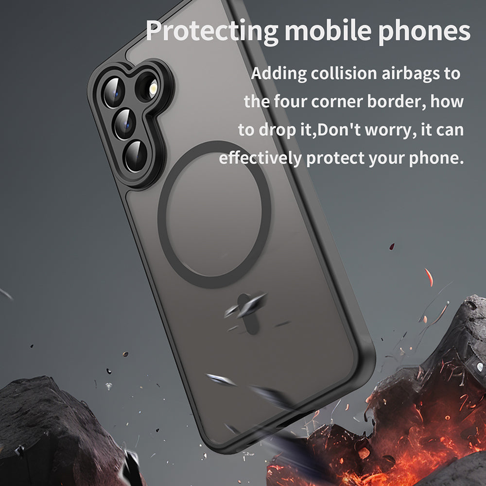 Etui MagSafe dla Samsung Galaxy A57 5G, Techsuit, HaloFrost II, Czarne