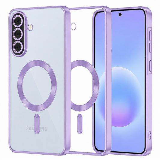 Etui MagSafe do Samsung Galaxy A57 5G, Techsuit, Luxury Crystal, Jasny Fiolet