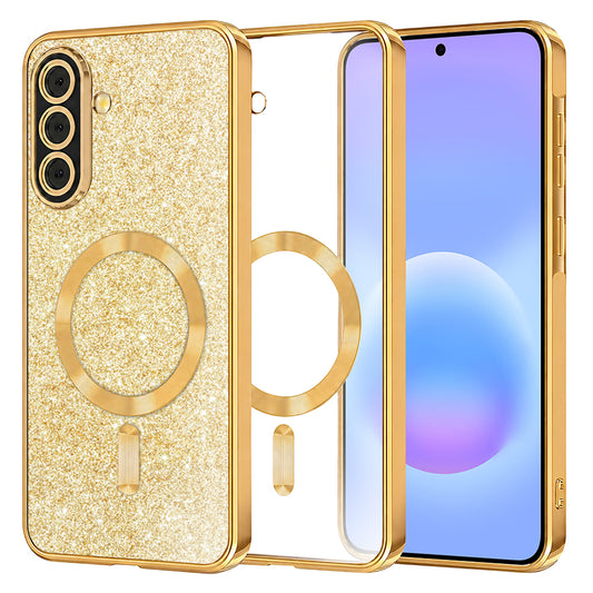 Etui MagSafe do Samsung Galaxy A57 5G, Techsuit, Luxury Glitter, Złote