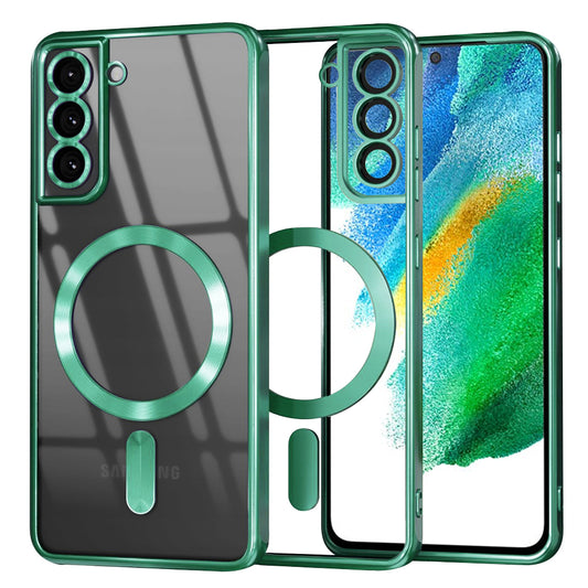 Etui MagSafe do Samsung Galaxy S21 FE 5G G990, Techsuit, Luxury Crystal, Jasnozielony