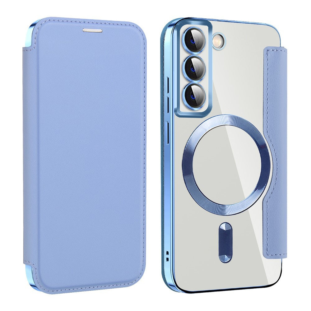 Etui MagSafe do Samsung Galaxy S22 5G S901, Techsuit, SmartMag Book, Niebieski