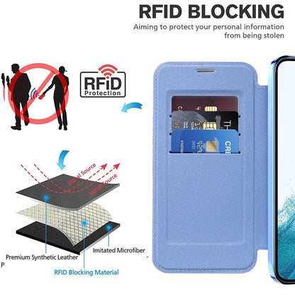 Etui MagSafe do Samsung Galaxy S22 5G S901, Techsuit, SmartMag Book, Niebieski