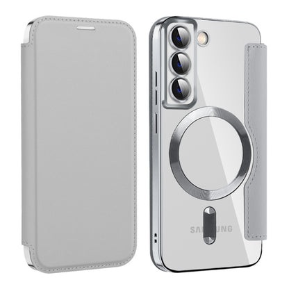 Etui MagSafe do Samsung Galaxy S22 5G S901, Techsuit, SmartMag Book, Szary