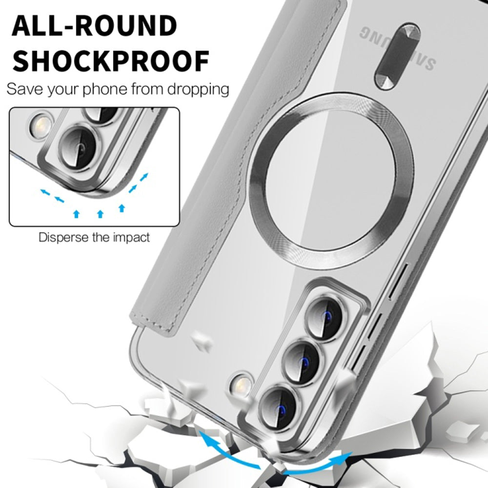 Etui MagSafe do Samsung Galaxy S22 5G S901, Techsuit, SmartMag Book, Szary