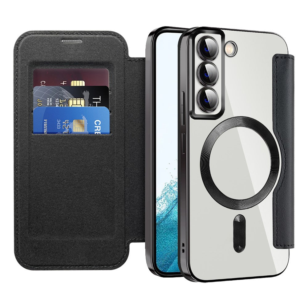 Etui MagSafe do Samsung Galaxy S22 5G S901, Techsuit, SmartMag Book, czarne