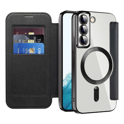 Etui MagSafe do Samsung Galaxy S22 5G S901, Techsuit, SmartMag Book, czarne