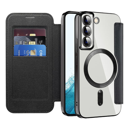 Etui MagSafe do Samsung Galaxy S22 5G S901, Techsuit, SmartMag Book, czarne