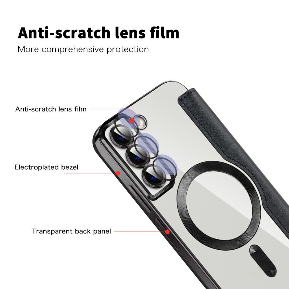 Etui MagSafe do Samsung Galaxy S22 5G S901, Techsuit, SmartMag Book, czarne