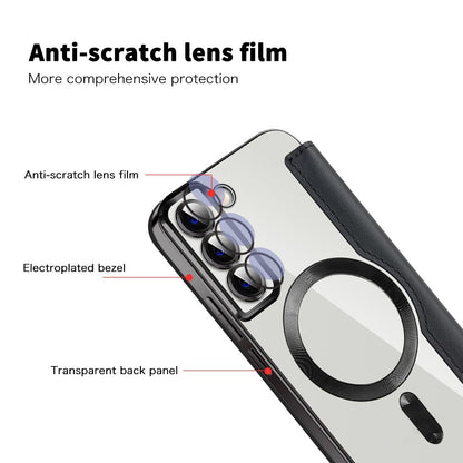 Etui MagSafe do Samsung Galaxy S22 5G S901, Techsuit, SmartMag Book, czarne