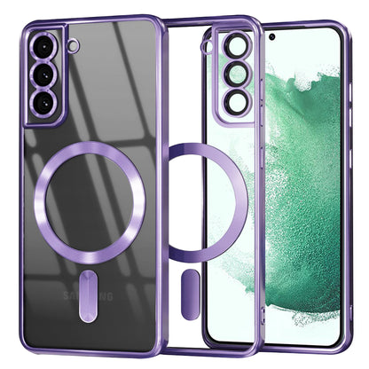 Etui MagSafe do Samsung Galaxy S22+ 5G S906, Techsuit, Luxury Crystal, Jasny Fiolet
