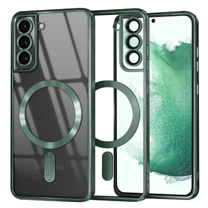 MagSafe Case for Samsung Galaxy S22+ 5G S906, Techsuit, Luxury Crystal, Dark Green