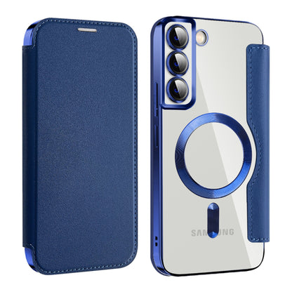Etui MagSafe do Samsung Galaxy S22+ 5G S906, Techsuit, SmartMag Book, Niebieskie