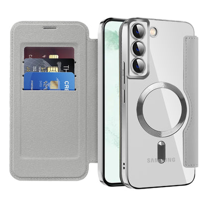 Etui MagSafe do Samsung Galaxy S22+ 5G S906, Techsuit, SmartMag Book, Szary