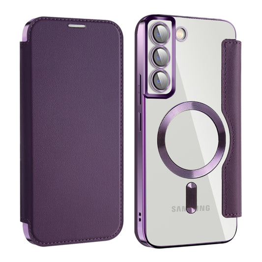 Etui MagSafe do Samsung Galaxy S22+ 5G S906, Techsuit, SmartMag Book, Fioletowy
